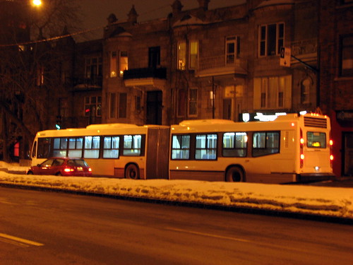 Articulated bus in Montreal