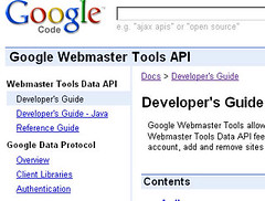 Google Webmaster Tools API