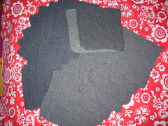 grey blanket pieces