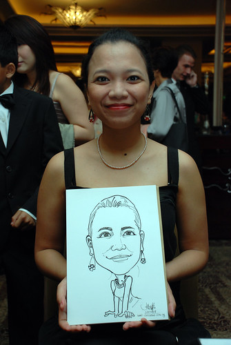 caricature live sketching for wedding dinner 120708  - 6