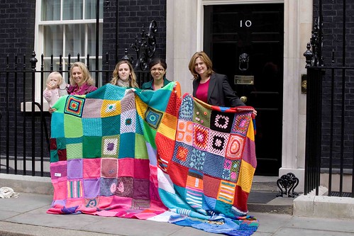 Oxfam's giant knitted petition