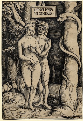 Adam and Eve naked standing