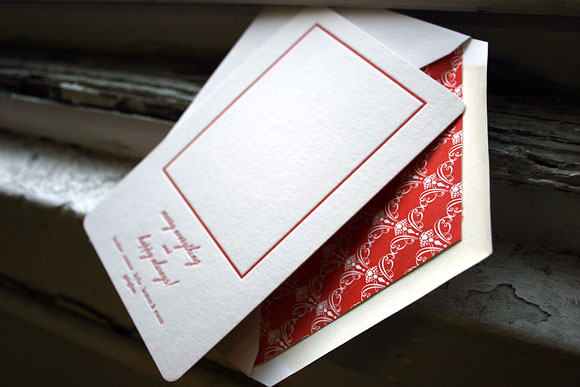 Letterpress holiday card - bamboo paper - Smock