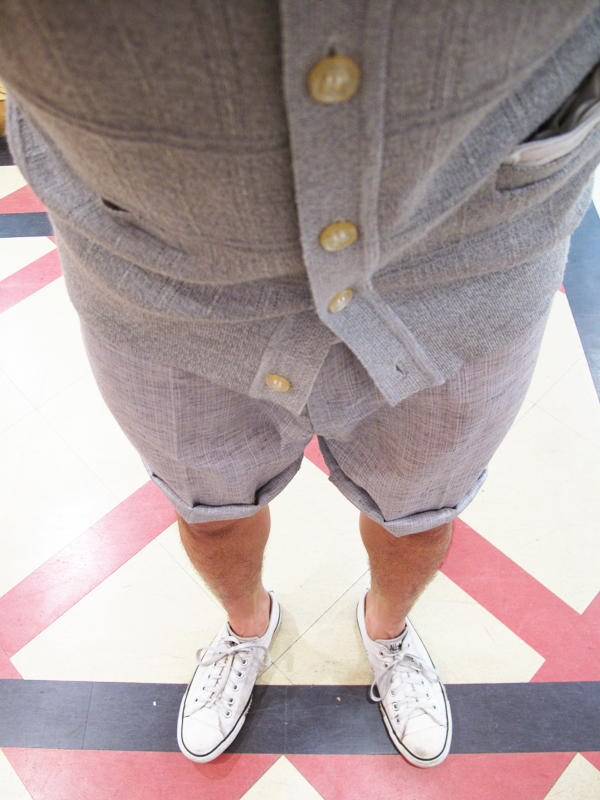 gray sheer shorts