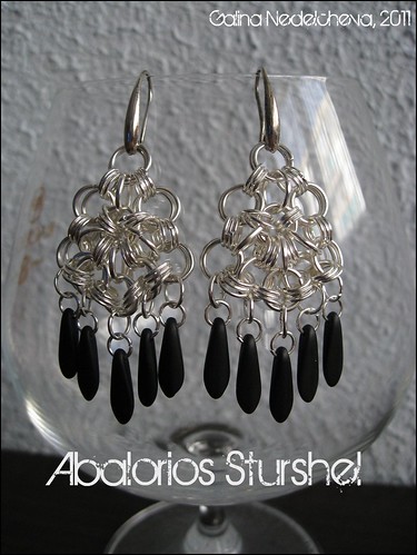 Pendientes Chainmaille Japanese 8-1 con dagas