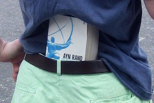 Ayn Rand in waistband detail