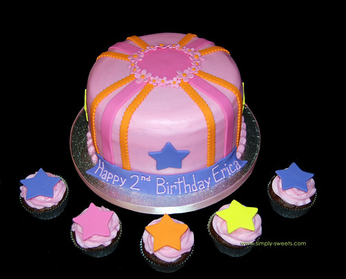 Dora themed cake and cupcakes copy