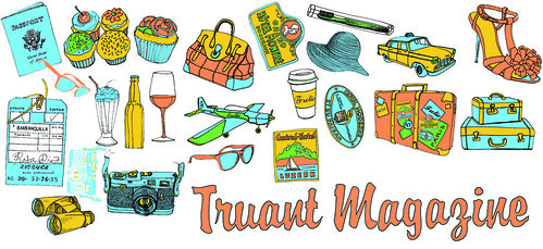 Truent Magazine lettering and icons