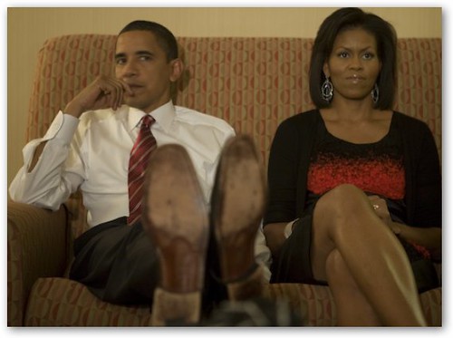 Obama with Feet Up
