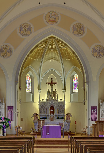 Saint Bernard Roman Catholic Church, in Albers, Illinois, USA - sanctuary