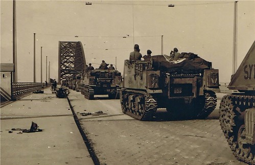 153rd Field Regiment Royal Artillery, crossing the Waal Bridge, Nijmegen 1944