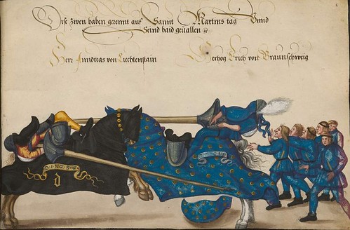 03-Torneo celebrado por el emperador Frederick III.  y su hijo Maximiliano, Linz 1489-1490, 8r