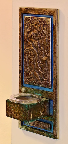 Mary's Chapel, Shrine of Our Lady of the Snows, in Belleville, Illinois, USA - holy water font