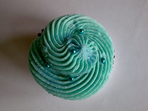 turquoise cupcake
