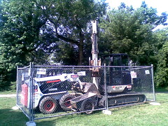 Caged Construction Vehicles