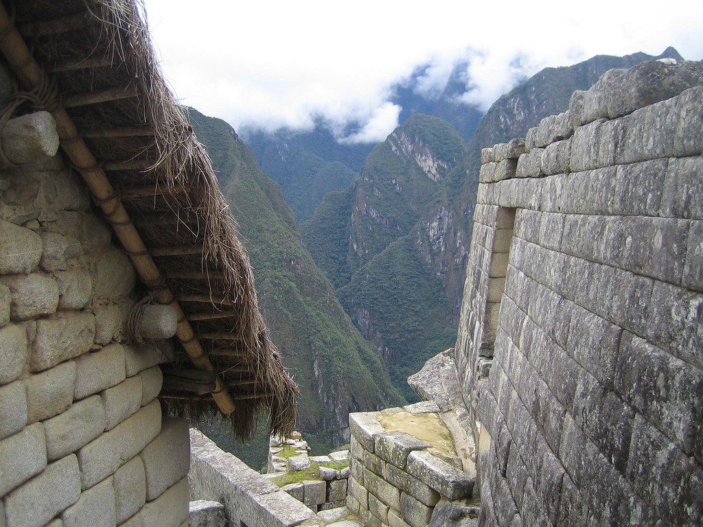 Thatched Roof and Incan Wall Machu Picchu