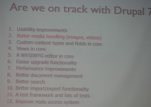 Are we on track with Drupal 7?