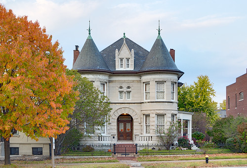 Lafayette Square Neighborhood, in Saint Louis, Missouri, USA - mansion