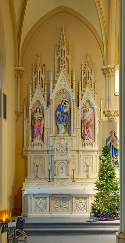 Saint George Roman Catholic Church, in New Baden, Illinois, USA - Mary's altar