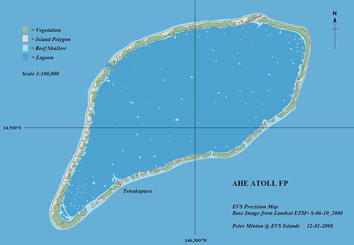 Ahe Atoll - EVS Precision Map (1-100,000)