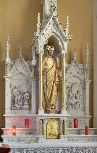 Saint Bernard Roman Catholic Church, in Albers, Illinois, USA - altar of Saint Joseph
