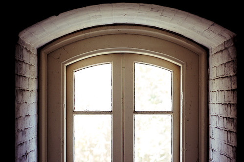 The arched lighthouse windows