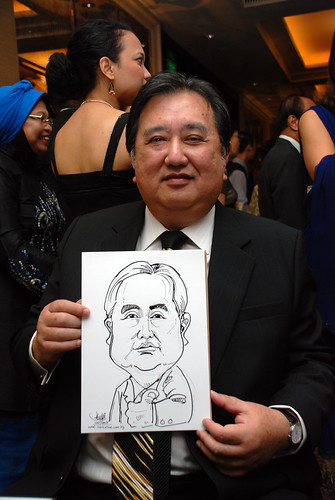 caricature live sketching for wedding dinner 120708  - 10