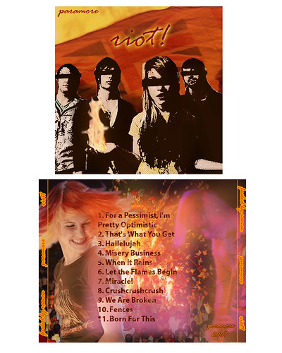 riot paramore album cover. Paramore Alternate CD Cover