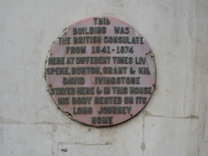 Livingstone plaque