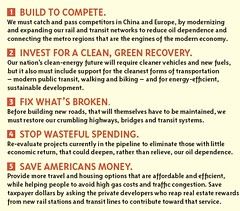 Transportation For America campaign, 5 key points