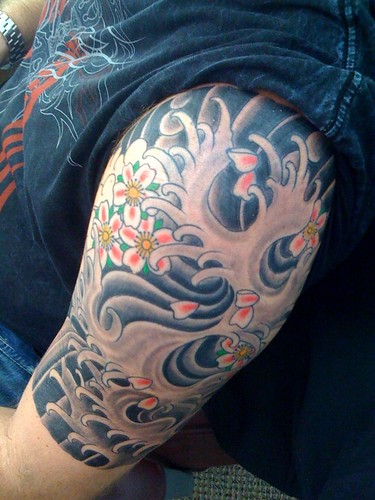 14 sleeve tattoo japanese Traditional Japanese style 1 4 sleeve almost done