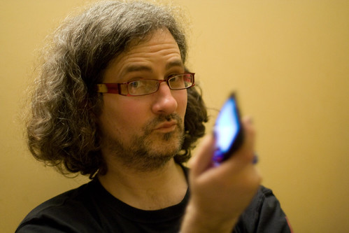 Steve Lawson and his N95 as taken by Benjamin Ellis. 