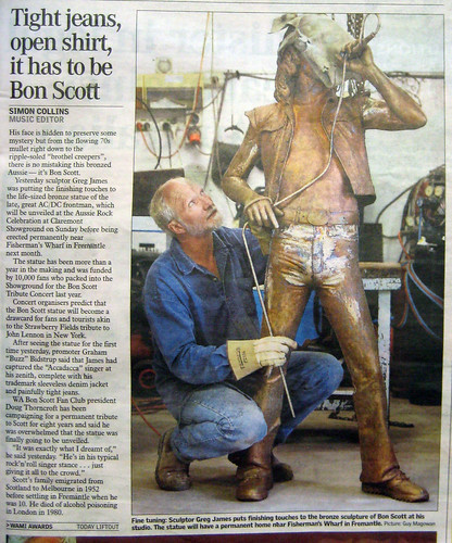 bon scott statue article in west australian