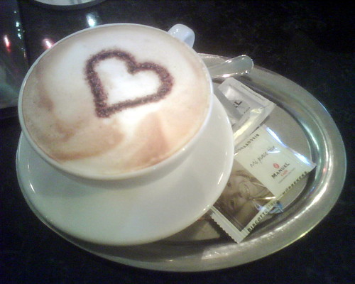 To make your Valentine breakfast coffee special, add some decoration to you 