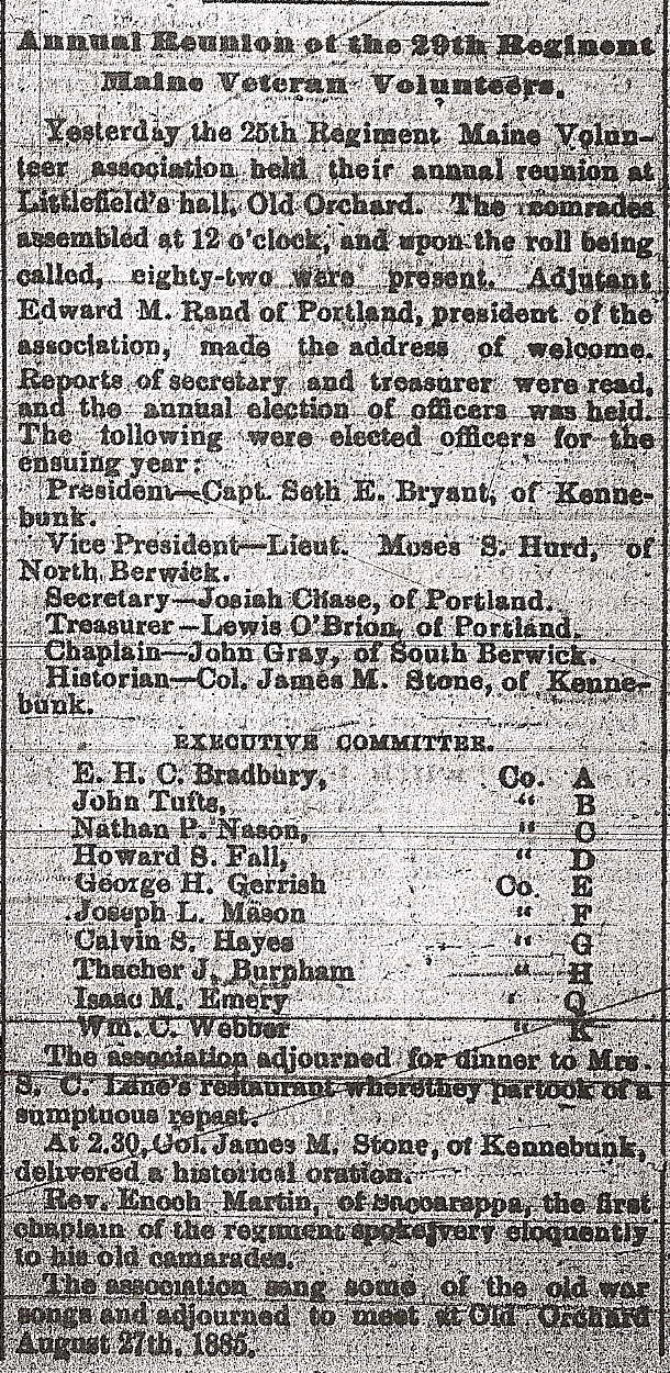 1884 Reunion, 27th Maine