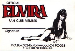 Elvira Fan Club member card