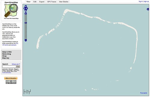 OpenStreetMap - Arutua Atoll - NGA PGS Shoreline Map