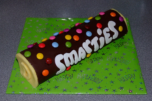 Old Smarties Tube. smarties cake