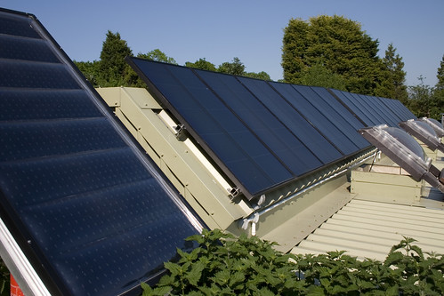 Solar panels as installed in Brighton, England.  Image courtesy of Dominics Pic.  Click image to view Flickr stream.