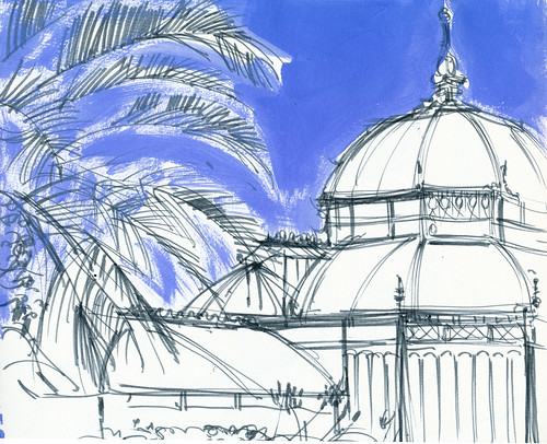 Conservatory of Flowers, left hand side of sketch