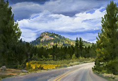 Keating CALIFORNIA MOUNTAIN ROAD Original Oil Painting by KeatingArt