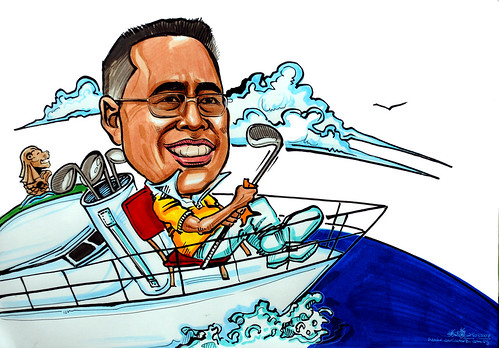Caricature for Sentosa yachting