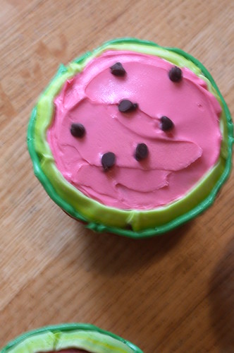 Watermelon cupcake