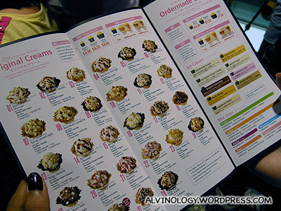 Brochure menu