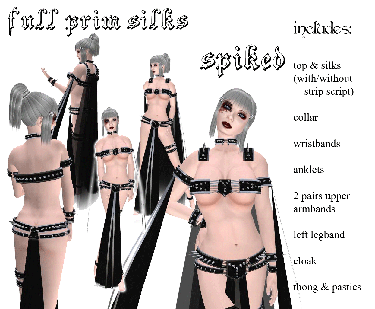 spiked silks outfit from deadkitties on second life
