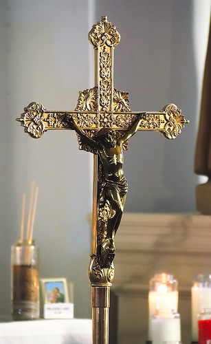 Saint Joseph Roman Catholic Church, in Bonne Terre, Missouri, USA - processional crucifix