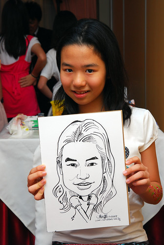 Caricature live sketching for birthday party 9