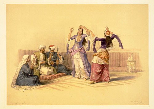 021-Jovenes danzando en el Cairo- David Roberts- 1846-1849