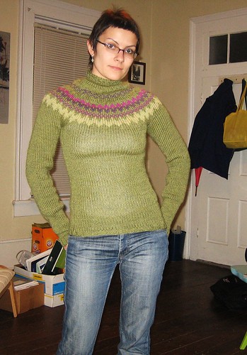 081112. me and my newly knitted sweater!