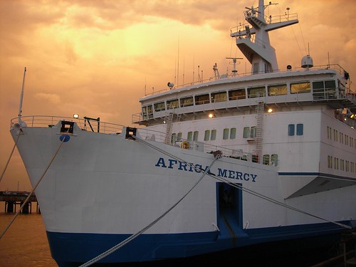 Africa Mercy at Sunset